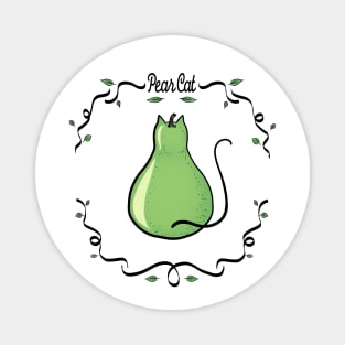 Pear cat Magnet